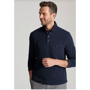 Untuckit Parkson Snap Fleece Pullover Shirt Mock Neck Sz L